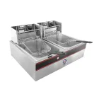 Freidora eléctrica de doble cilindro de doble tamiz (cárter de aceite grueso) - Freidora - foodmachtech